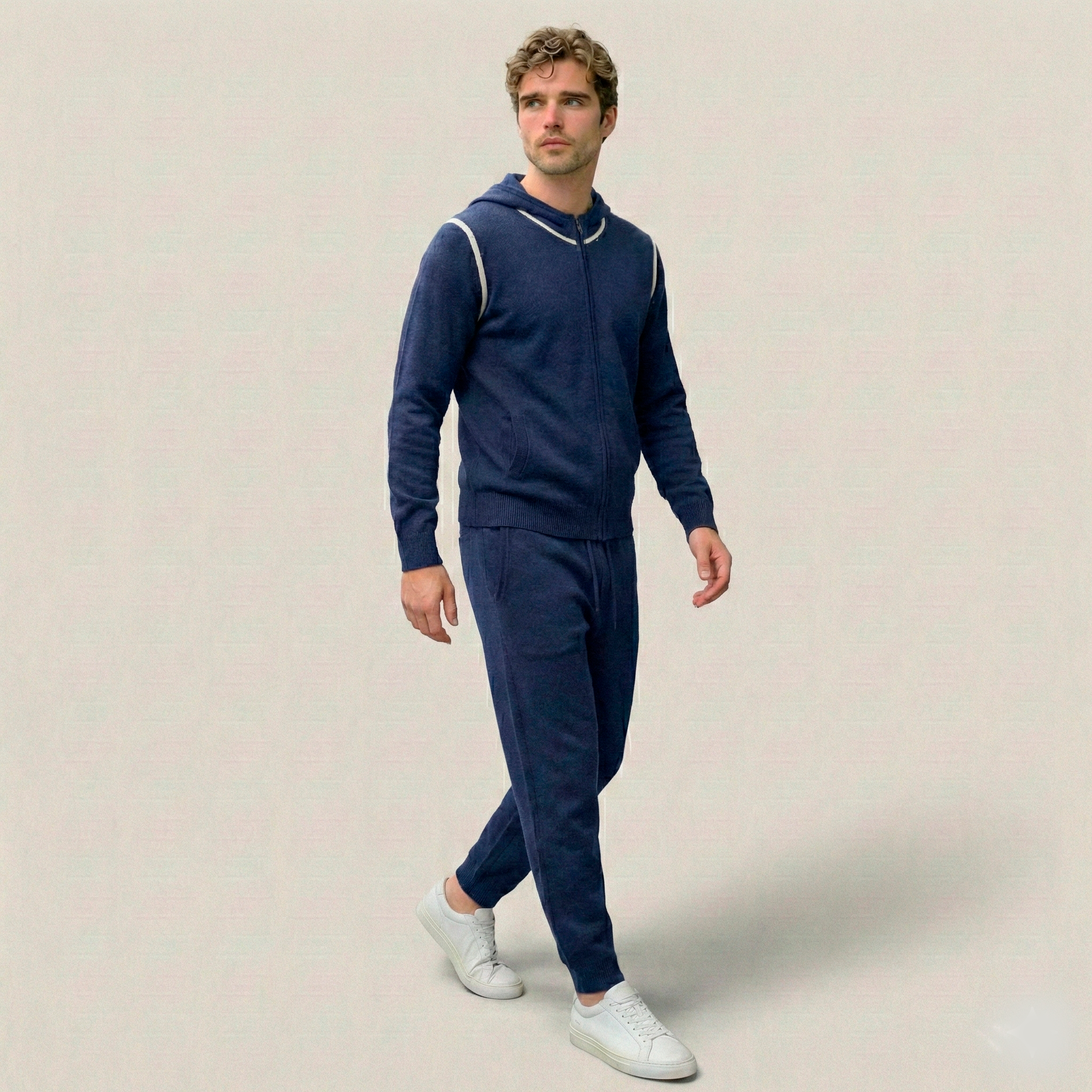 Pure Cashmere Tracksuit Ensemble