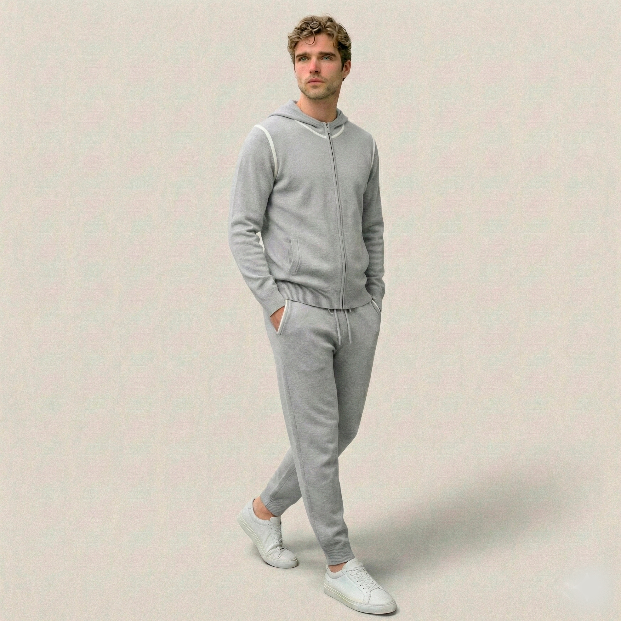 Pure Cashmere Tracksuit Ensemble