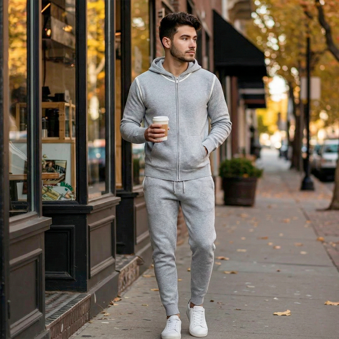 Pure Cashmere Tracksuit Ensemble