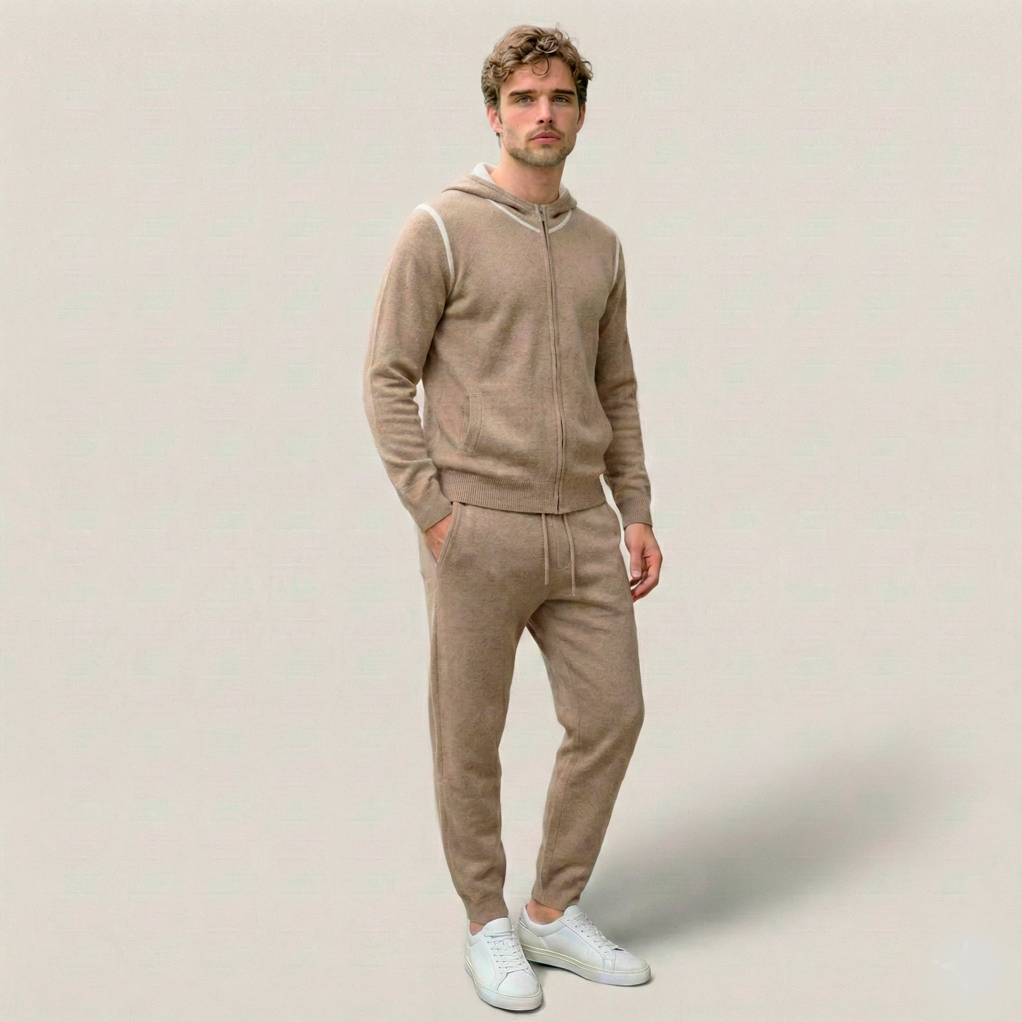 Pure Cashmere Tracksuit Ensemble