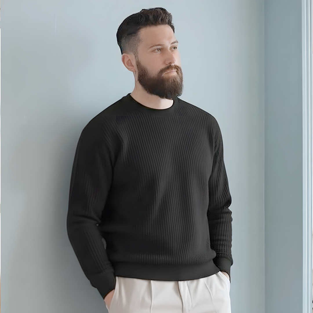 Ribbed Crewneck Sweater