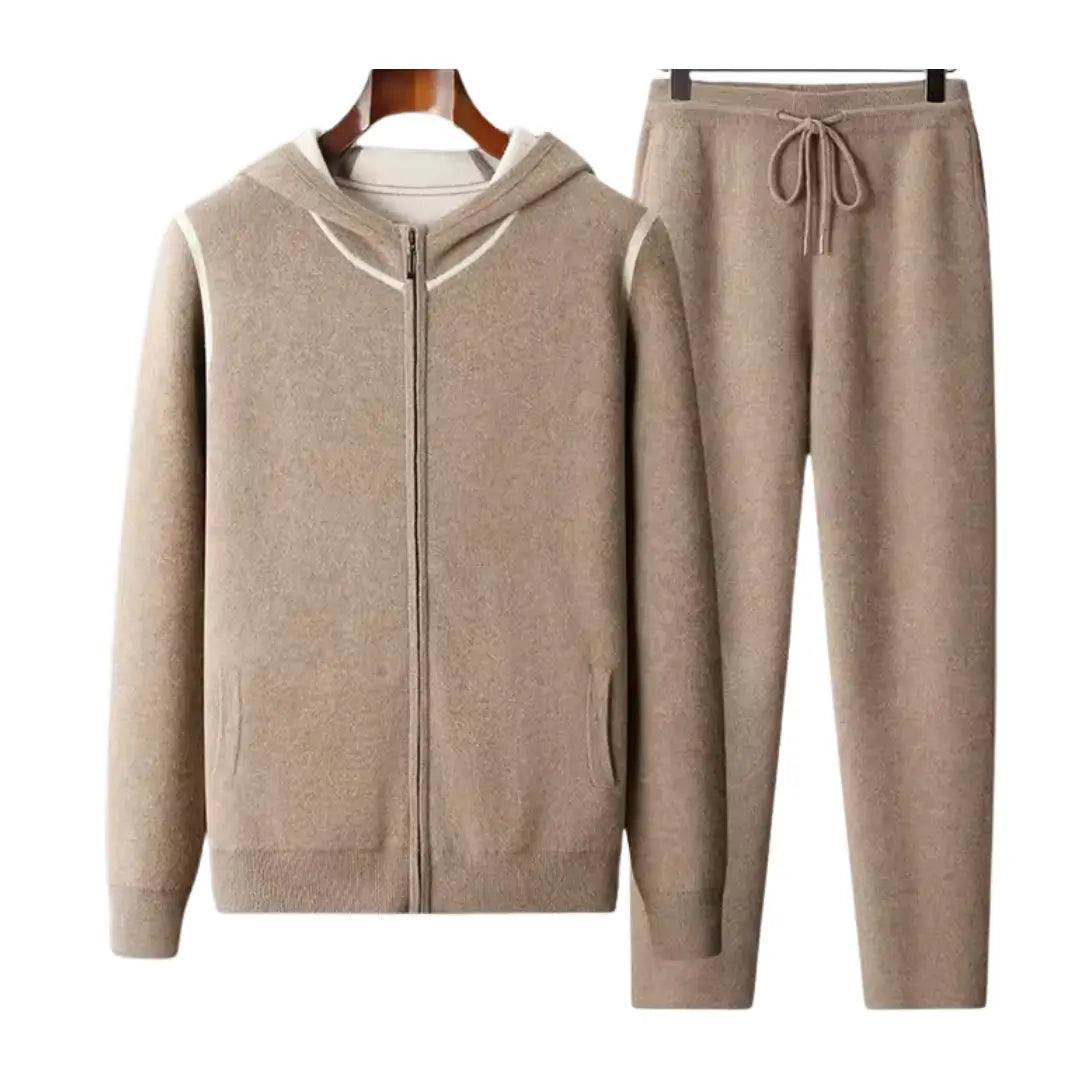 Pure Cashmere Tracksuit Ensemble